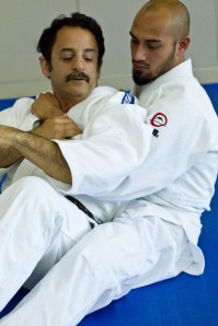 Rank doesn't matter when we come to learn together. Brad Lewis, Yodan with Oscar Machado, Rokkyu