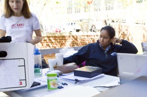 Volunteers keep our events together. Anna Cezair-Mayers and Zoey McPartland worked registration for back to back events.
