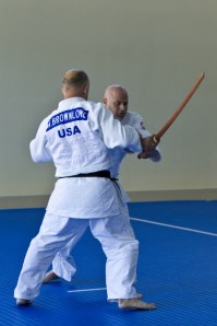 The floor is not the only weapon used in Judo. Swordplay in Kime No Kata.