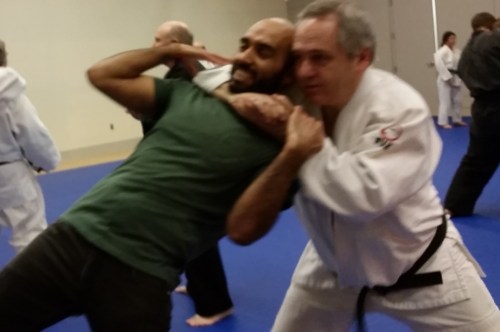Sensei Terence demonstrates what happens when you forget your gi at home