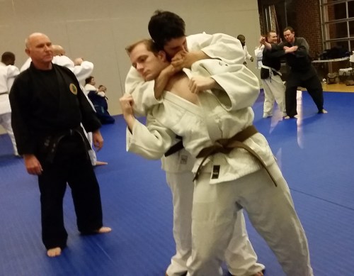 Practicing under a watchful eye